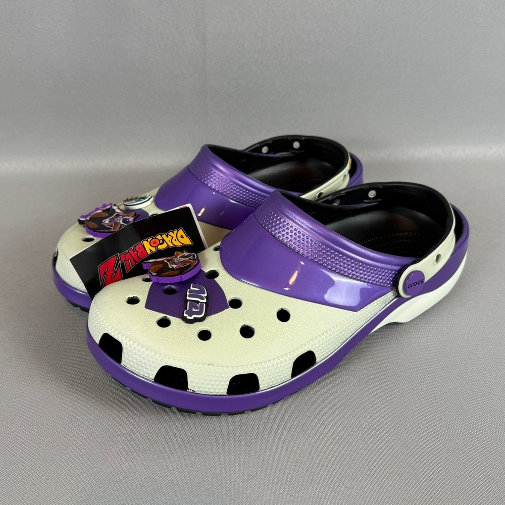 Crocs Frieza Dragon Ball Z Classic Clogs Mens 10 White Purple W12 211202-90H NWT